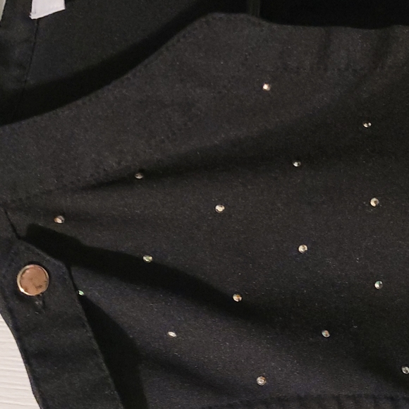 Black sleeveless gold studded Calvin Klein top - Picture 3 of 3